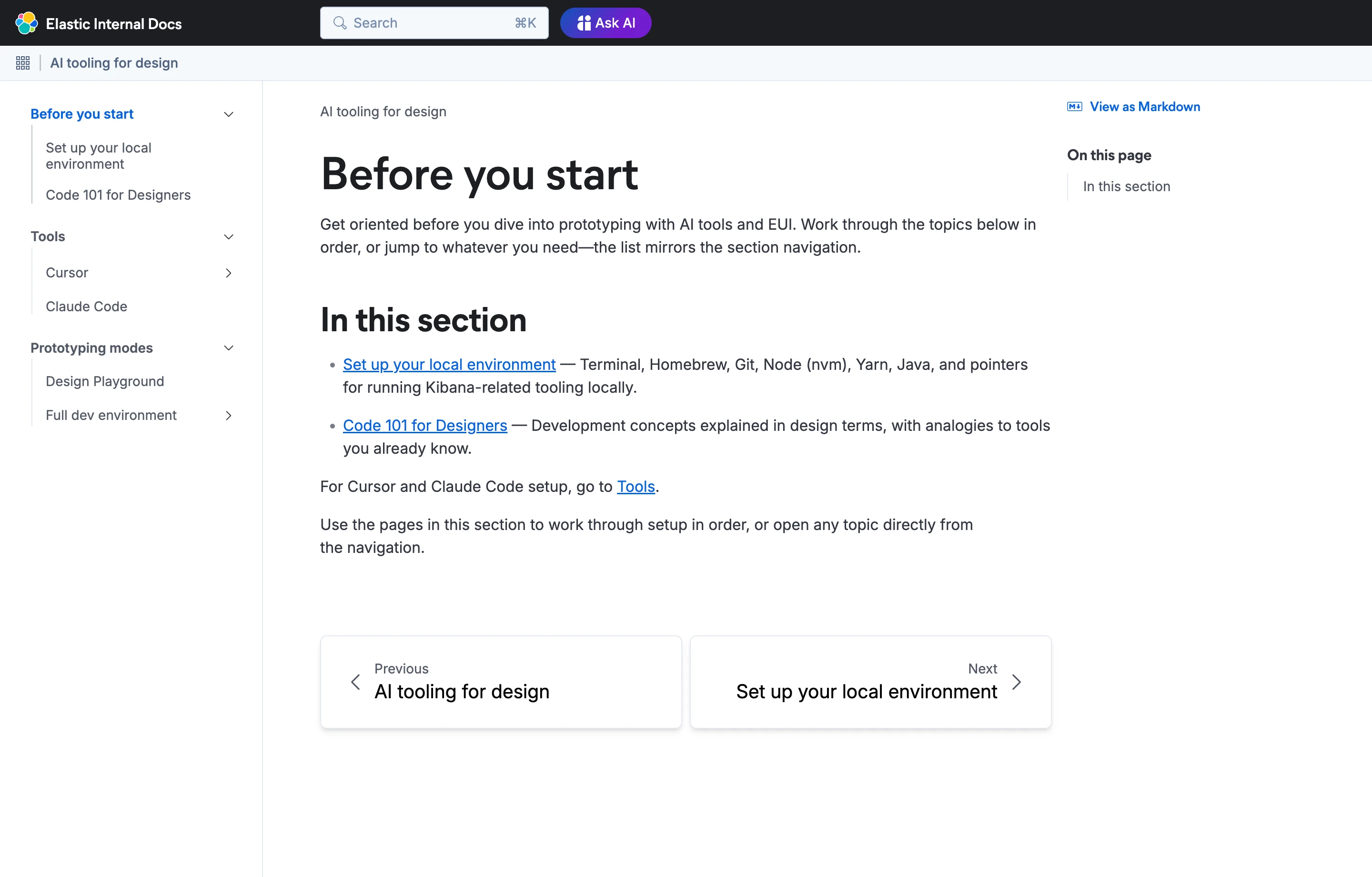 AI tooling for designers at Elastic